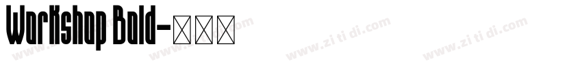 Workshop Bold字体转换